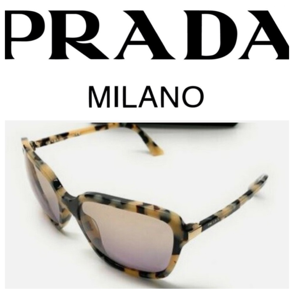 Authentic PRADAWomen's Square Sunglasses SPR 10V 510756 Grey Brown Gradient 58mm